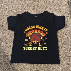 Black Turkey Graphic Kids Tee